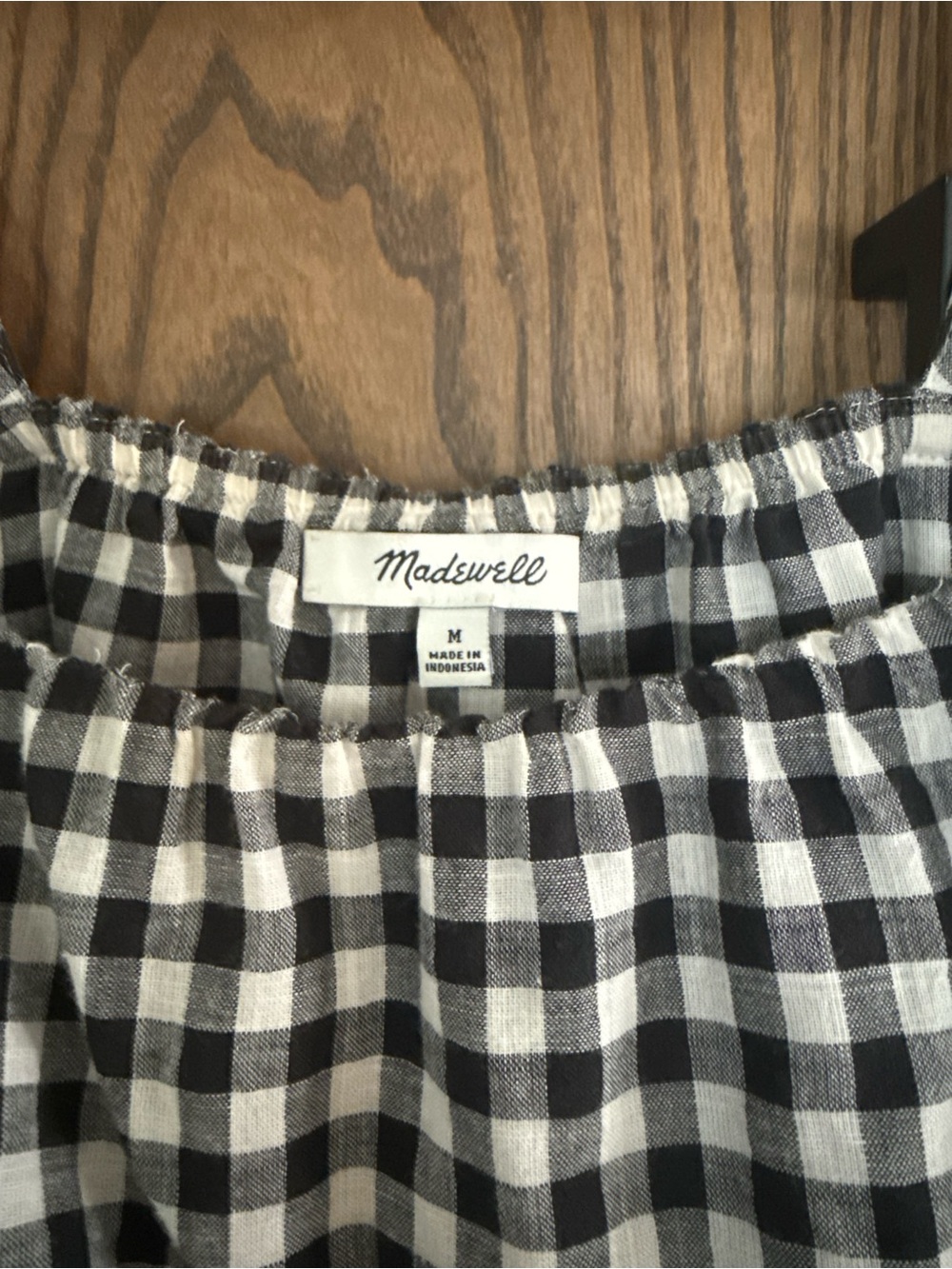 Madewell two-tiered black and white Gingham Ruffle Tank Top - Women medium - Picture 5 of 6